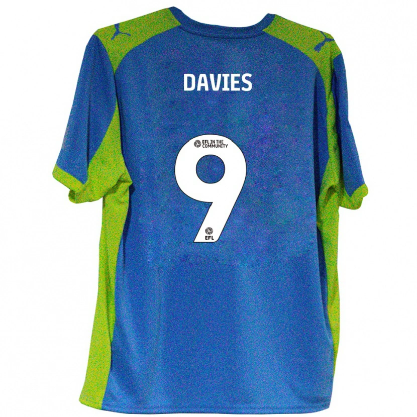 Danxen Kinderen Will Davies #9 Hemelsblauw Geel Uitshirt Uittenue 2025/26 T-Shirt België