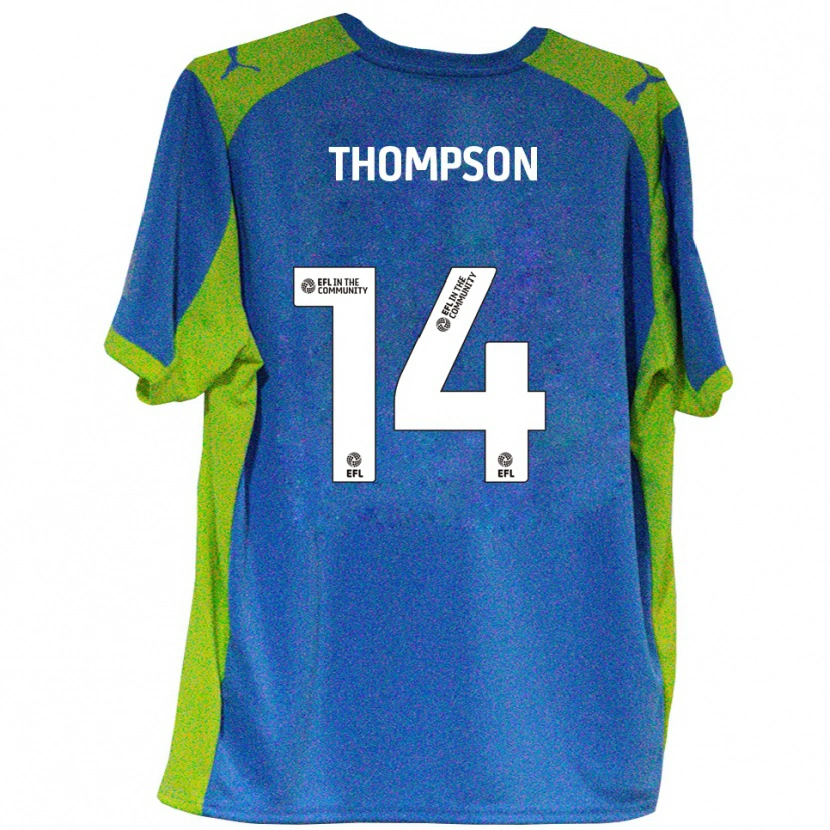 Danxen Kinderen Leo Thompson #14 Hemelsblauw Geel Uitshirt Uittenue 2025/26 T-Shirt België