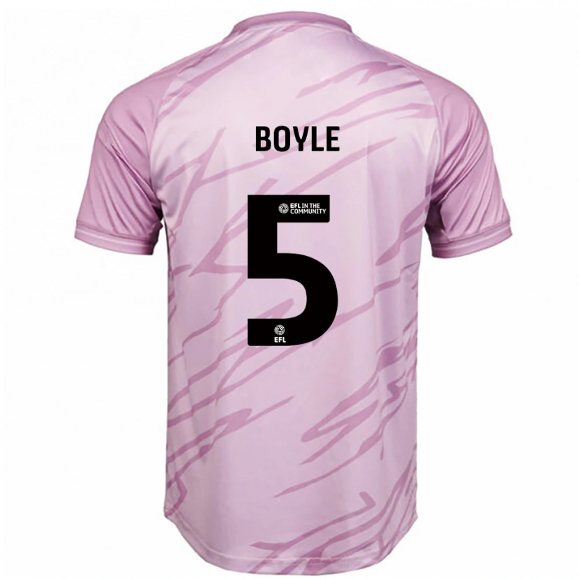 Danxen Kinderen Will Boyle #5 Roze Zwart Uitshirt Uittenue 2025/26 T-Shirt België