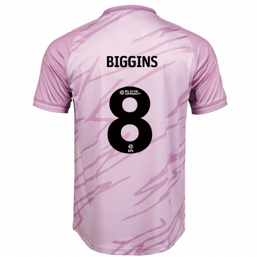 Danxen Kinderen Harrison Biggins #8 Roze Zwart Uitshirt Uittenue 2025/26 T-Shirt België