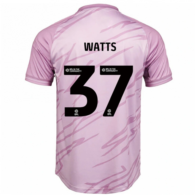 Danxen Kinderen Harvey Watts #37 Roze Zwart Uitshirt Uittenue 2025/26 T-Shirt België
