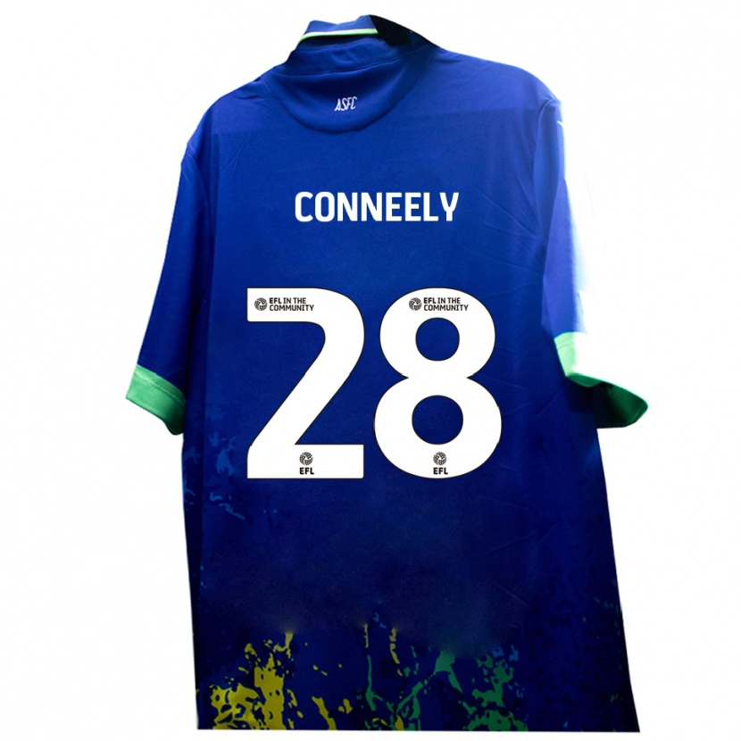 Danxen Kinderen Seamus Conneely #28 Blauw Geel Uitshirt Uittenue 2025/26 T-Shirt België