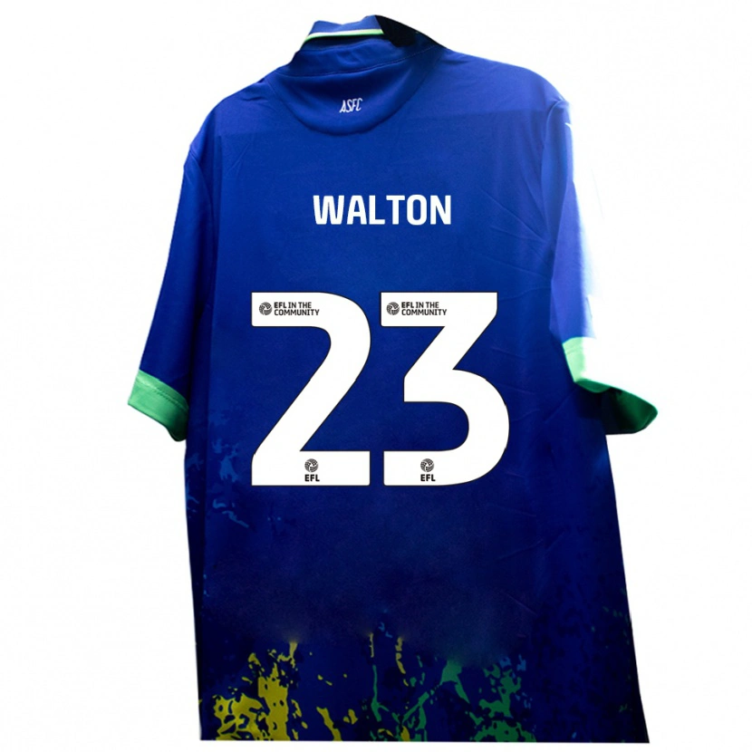 Danxen Kinderen Tyler Walton #23 Blauw Geel Uitshirt Uittenue 2025/26 T-Shirt België