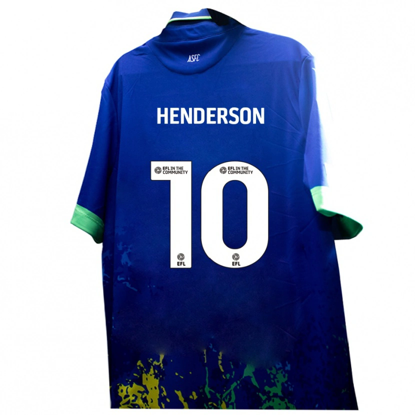Danxen Kinderen Alex Henderson #10 Blauw Geel Uitshirt Uittenue 2025/26 T-Shirt België