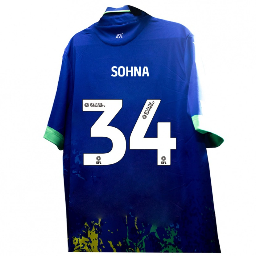 Danxen Kinderen Sheikh Sohna #34 Blauw Geel Uitshirt Uittenue 2025/26 T-Shirt België