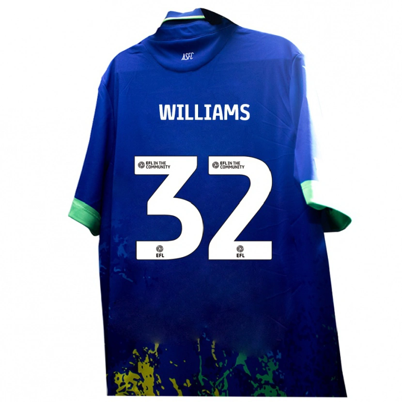 Danxen Kinderen Lennox Williams #32 Blauw Geel Uitshirt Uittenue 2025/26 T-Shirt België