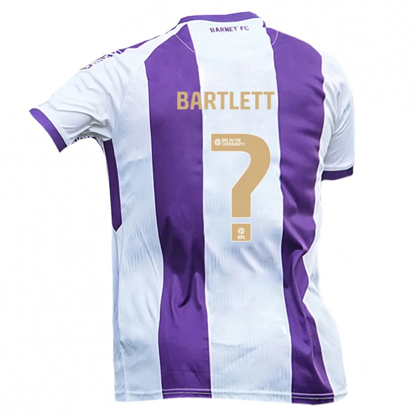 Danxen Kinderen Olivia Bartlett #0 Wit Paars Uitshirt Uittenue 2025/26 T-Shirt België