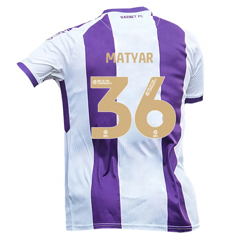 Danxen Kinderen Rohat Matyar #36 Wit Paars Uitshirt Uittenue 2025/26 T-Shirt België