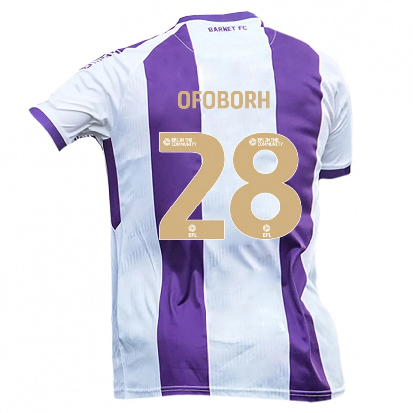 Danxen Kinderen Nnamdi Ofoborh #28 Wit Paars Uitshirt Uittenue 2025/26 T-Shirt België