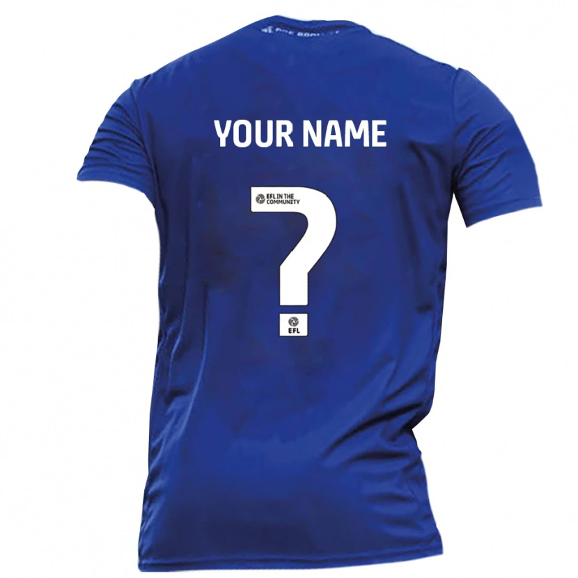 Danxen Kinderen Uw Naam #0 Blauw Wit Uitshirt Uittenue 2025/26 T-Shirt België