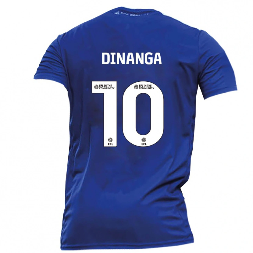 Danxen Kinderen Marcus Dinanga #10 Blauw Wit Uitshirt Uittenue 2025/26 T-Shirt België