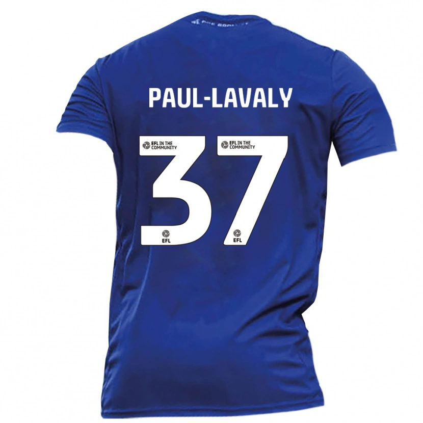 Danxen Kinderen Nathan Paul-Lavaly #37 Blauw Wit Uitshirt Uittenue 2025/26 T-Shirt België