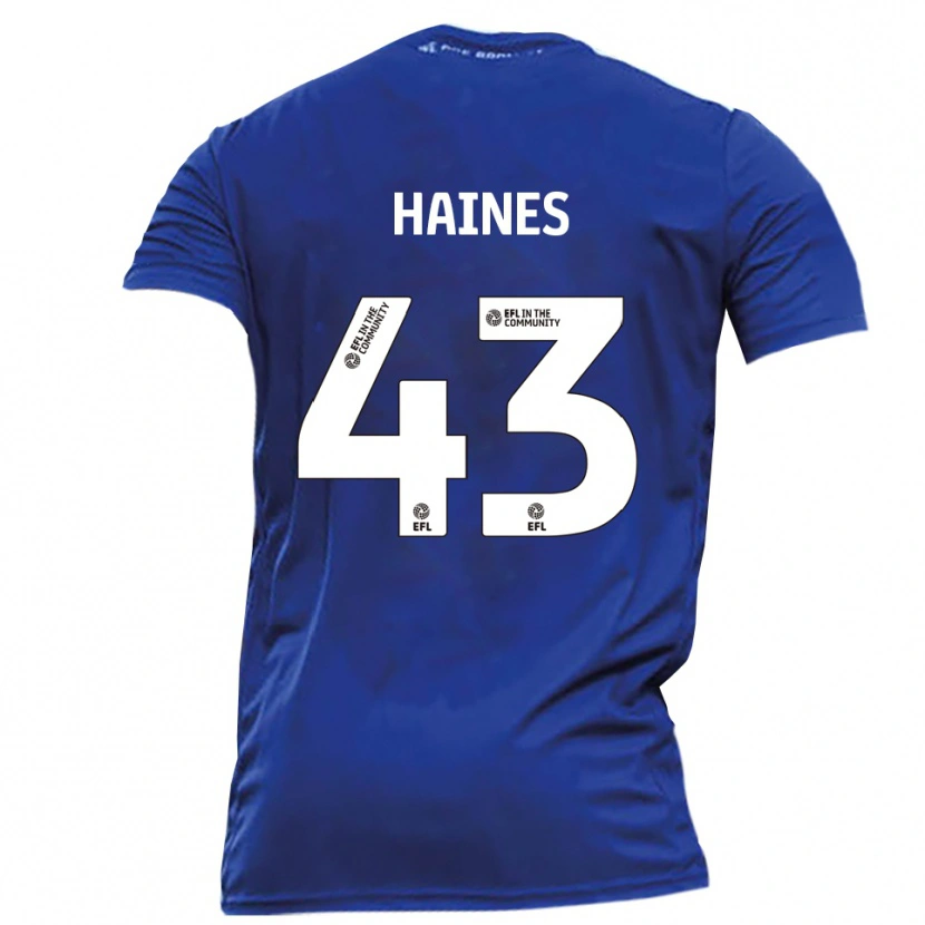 Danxen Kinderen Harry Haines #43 Blauw Wit Uitshirt Uittenue 2025/26 T-Shirt België