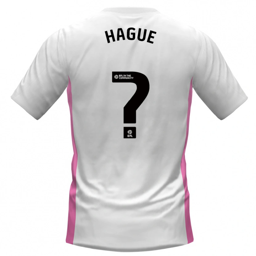 Danxen Kinderen Jon Hague #0 Wit Rood Uitshirt Uittenue 2025/26 T-Shirt België