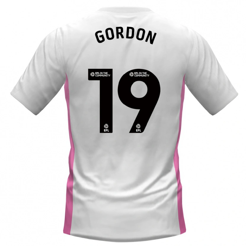 Danxen Kinderen Lewis Gordon #19 Wit Rood Uitshirt Uittenue 2025/26 T-Shirt België