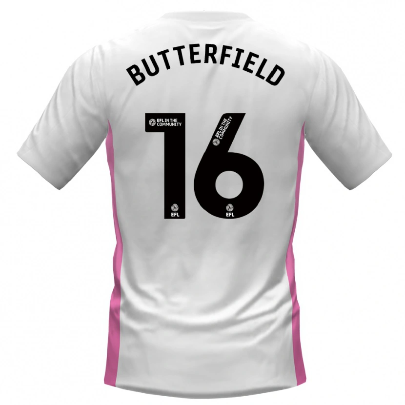 Danxen Kinderen Luke Butterfield #16 Wit Rood Uitshirt Uittenue 2025/26 T-Shirt België