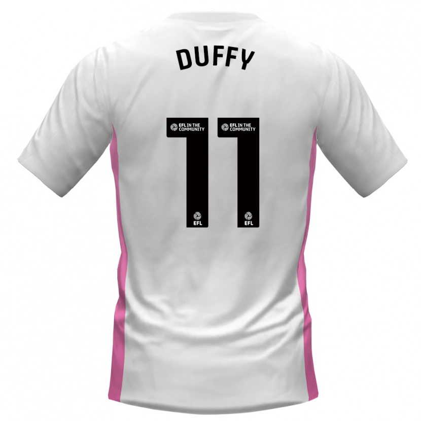 Danxen Kinderen Dylan Duffy #11 Wit Rood Uitshirt Uittenue 2025/26 T-Shirt België