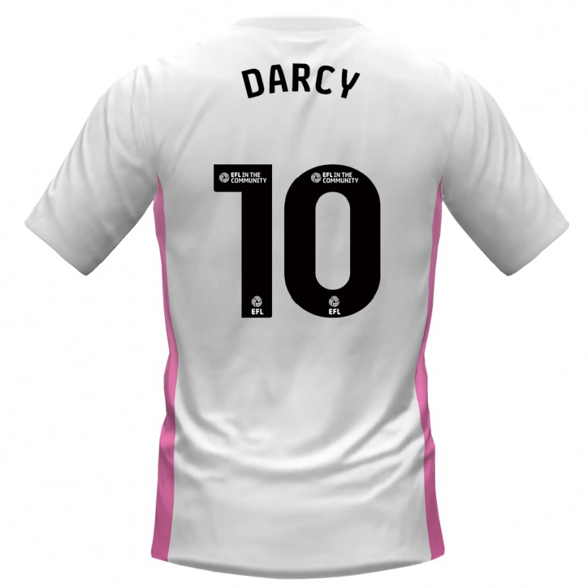 Danxen Kinderen Ronan Darcy #10 Wit Rood Uitshirt Uittenue 2025/26 T-Shirt België