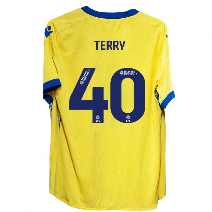 Danxen Kinderen Frankie Terry #40 Geel Blauw Uitshirt Uittenue 2025/26 T-Shirt België