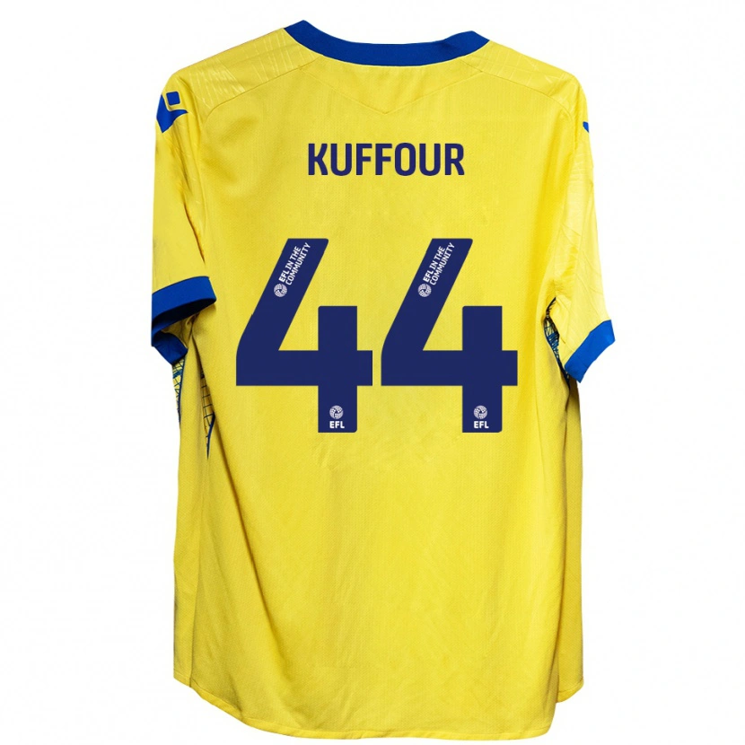 Danxen Kinderen Samuel Kuffour Jr. #44 Geel Blauw Uitshirt Uittenue 2025/26 T-Shirt België