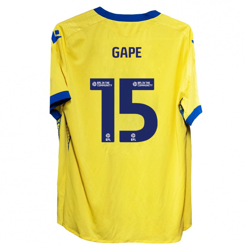 Danxen Kinderen Dominic Gape #15 Geel Blauw Uitshirt Uittenue 2025/26 T-Shirt België