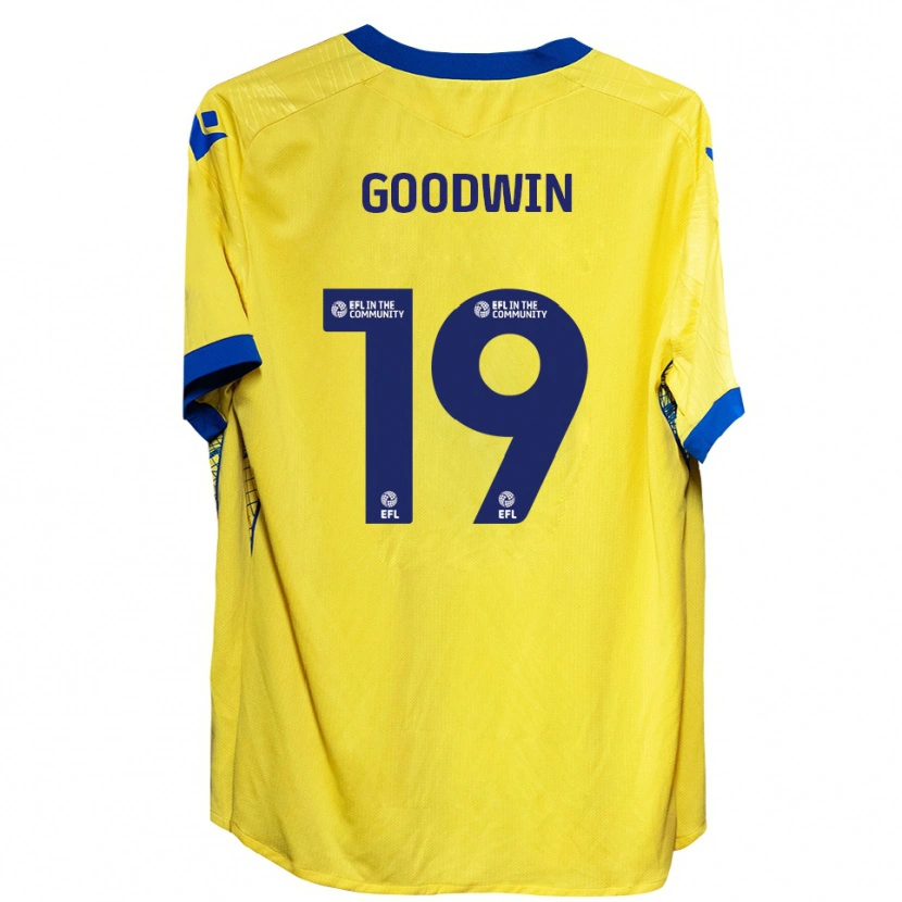 Danxen Kinderen Will Goodwin #19 Geel Blauw Uitshirt Uittenue 2025/26 T-Shirt België