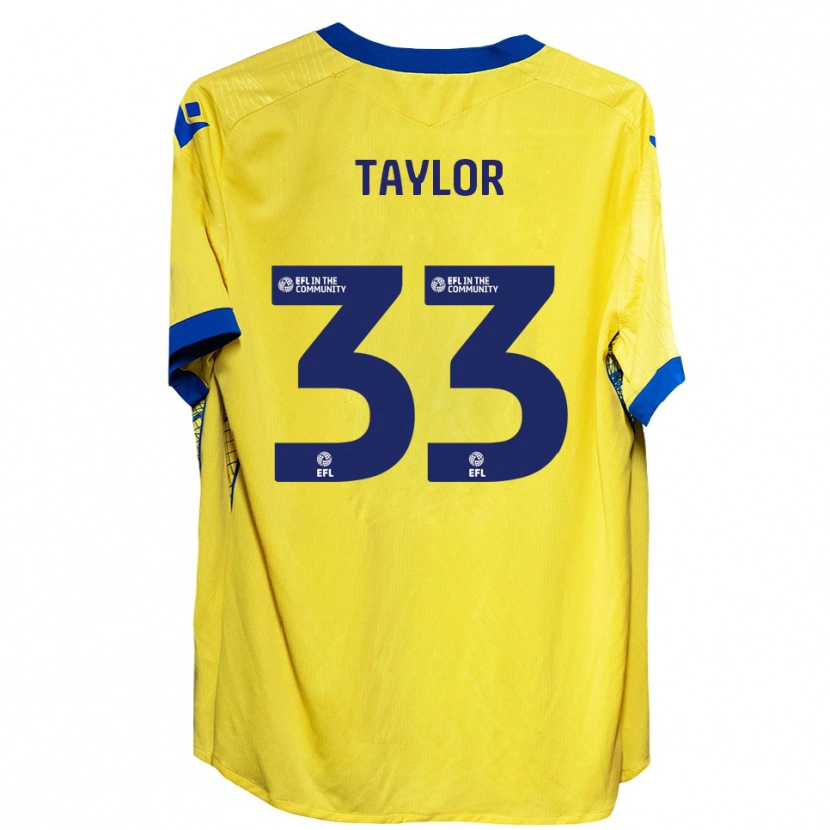 Danxen Kinderen Lyle Taylor #33 Geel Blauw Uitshirt Uittenue 2025/26 T-Shirt België