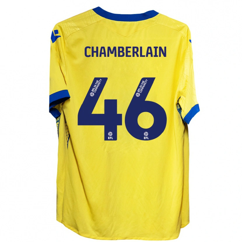 Danxen Kinderen Harrison Chamberlain #46 Geel Blauw Uitshirt Uittenue 2025/26 T-Shirt België