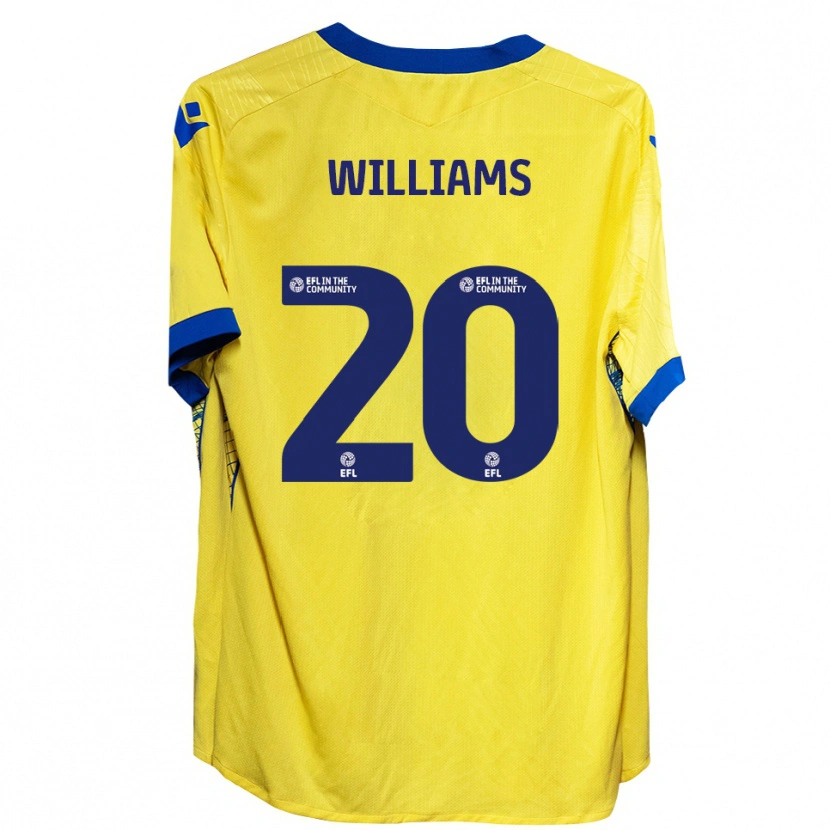 Danxen Kinderen Billie-Jo Williams #20 Geel Blauw Uitshirt Uittenue 2025/26 T-Shirt België