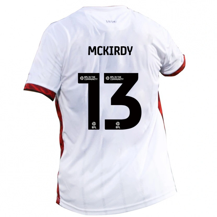 Danxen Kinderen Harry Mckirdy #13 Wit Rood Zwart Uitshirt Uittenue 2025/26 T-Shirt België