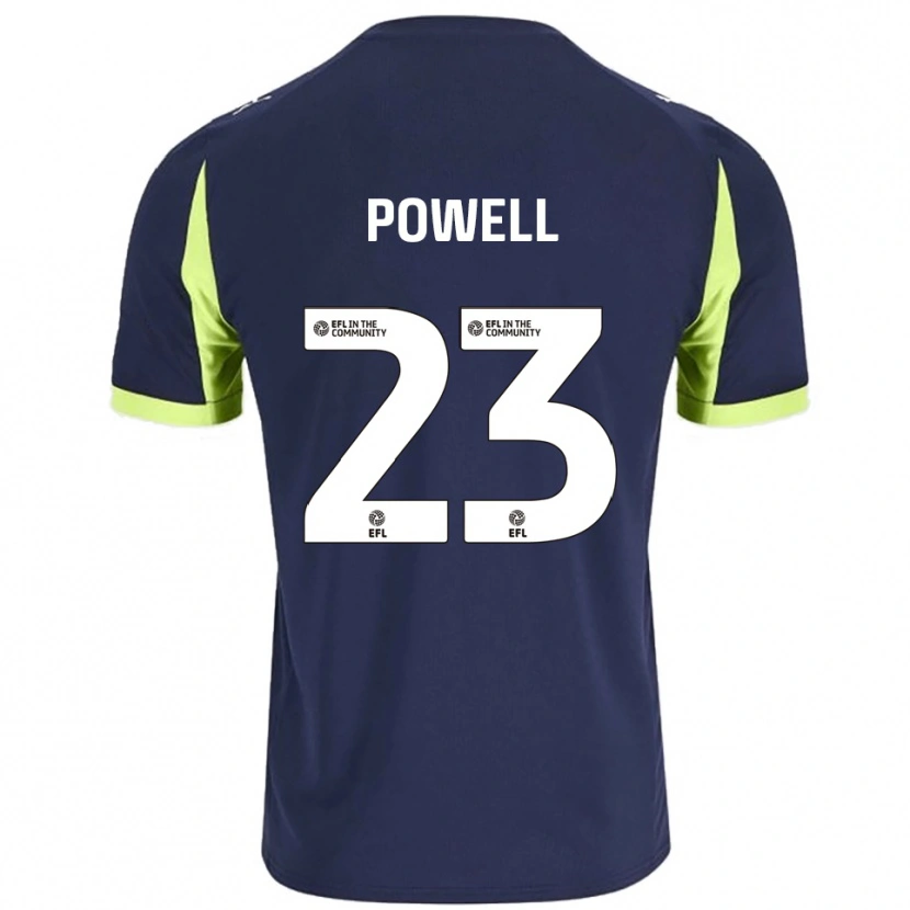 Danxen Kinderen Jack Powell #23 Marine Fluorescerend Groen Uitshirt Uittenue 2025/26 T-Shirt België