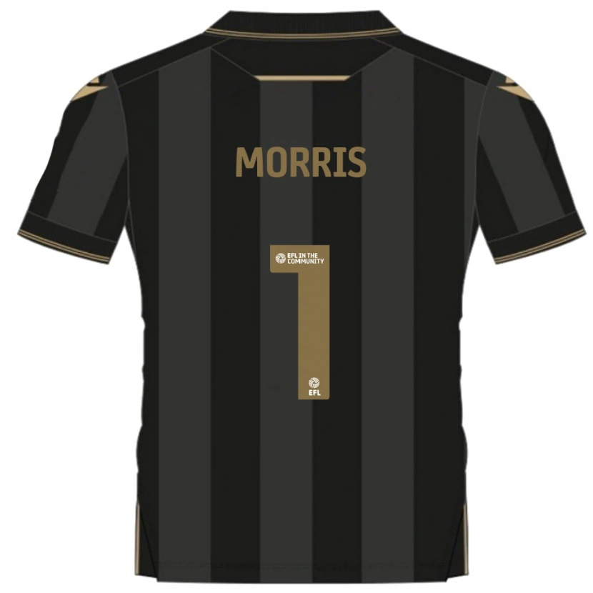 Danxen Kinderen Glenn Morris #1 Zwart Goud Uitshirt Uittenue 2025/26 T-Shirt België