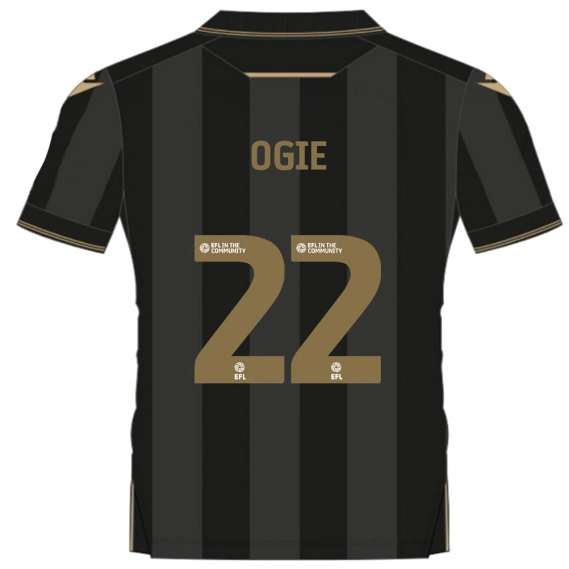 Danxen Kinderen Shadrach Ogie #22 Zwart Goud Uitshirt Uittenue 2025/26 T-Shirt België