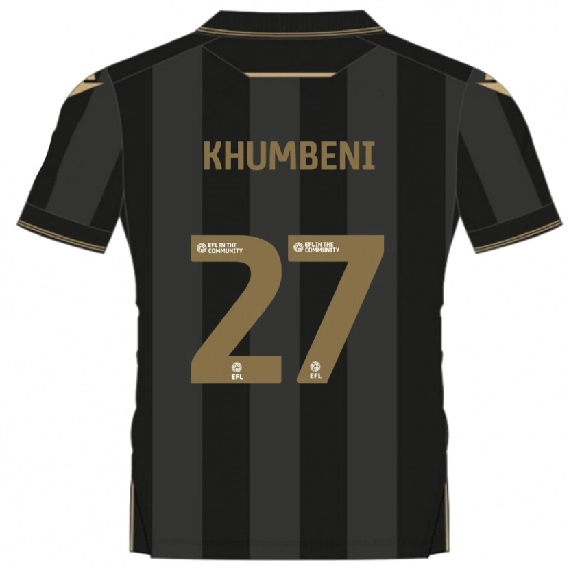 Danxen Kinderen Nelson Khumbeni #27 Zwart Goud Uitshirt Uittenue 2025/26 T-Shirt België