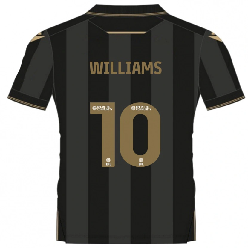 Danxen Kinderen Jonny Williams #10 Zwart Goud Uitshirt Uittenue 2025/26 T-Shirt België