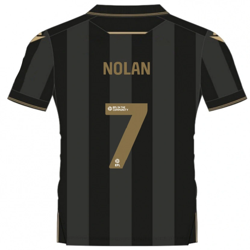 Danxen Kinderen Jack Nolan #7 Zwart Goud Uitshirt Uittenue 2025/26 T-Shirt België