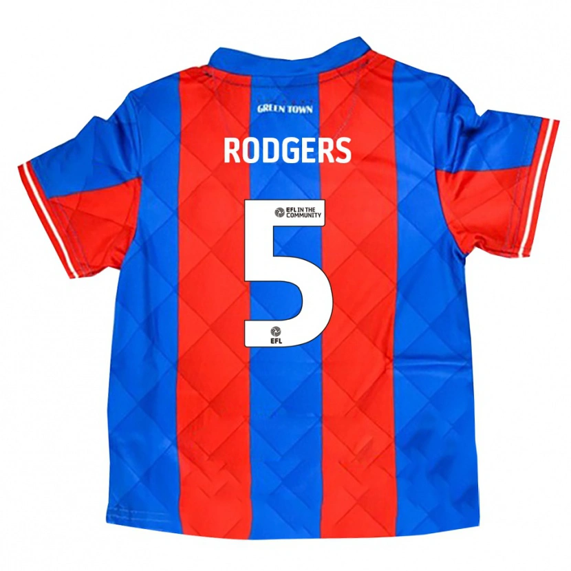 Danxen Kinderen Harvey Rodgers #5 Blauw Rood Wit Uitshirt Uittenue 2025/26 T-Shirt België