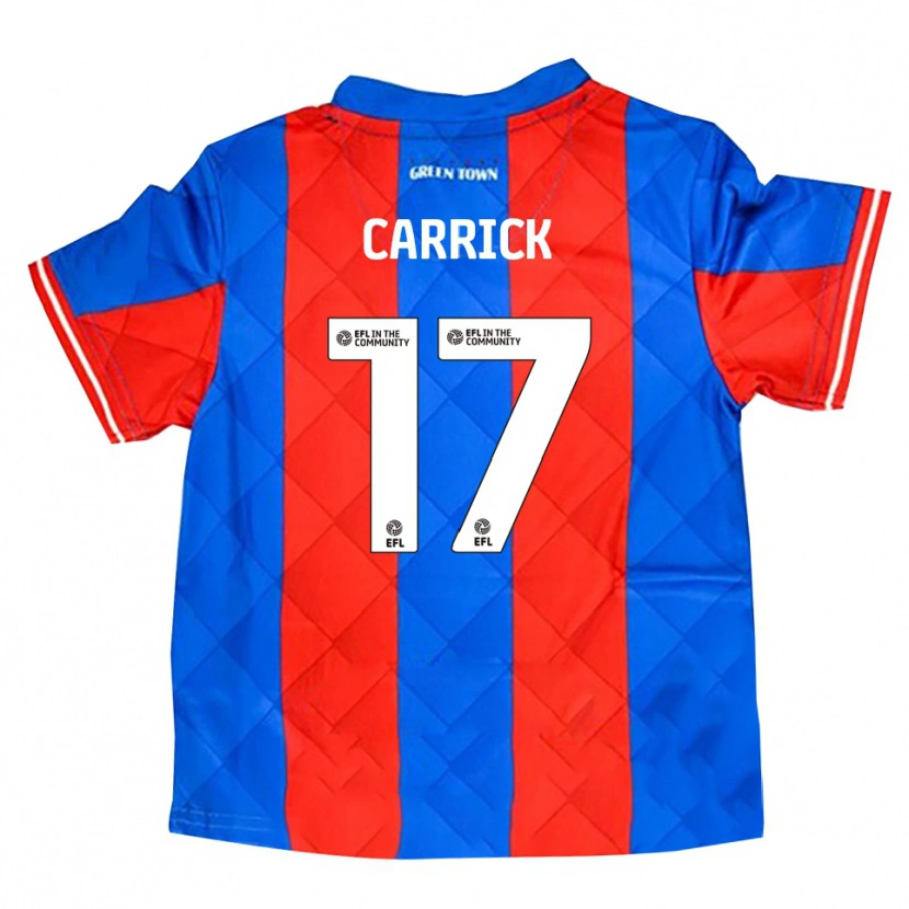 Danxen Kinderen Charlie Carrick #17 Blauw Rood Wit Uitshirt Uittenue 2025/26 T-Shirt België