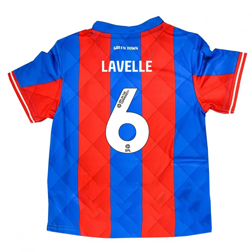 Danxen Kinderen Sam Lavelle #6 Blauw Rood Wit Uitshirt Uittenue 2025/26 T-Shirt België