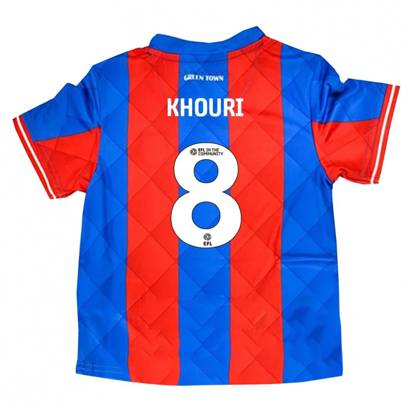 Danxen Kinderen Evan Khouri #8 Blauw Rood Wit Uitshirt Uittenue 2025/26 T-Shirt België