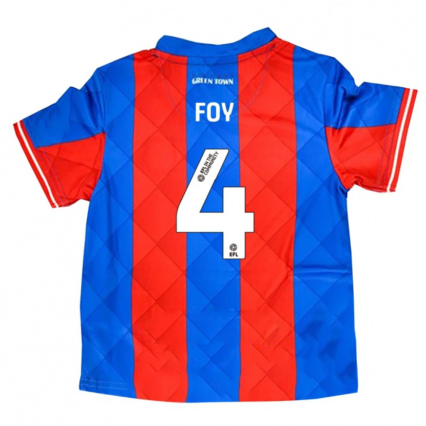 Danxen Kinderen Alfie Foy #4 Blauw Rood Wit Uitshirt Uittenue 2025/26 T-Shirt België