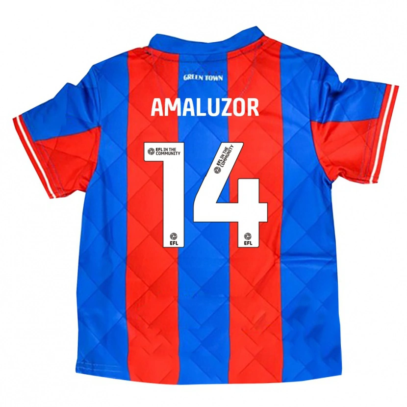 Danxen Kinderen Justin Amaluzor #14 Blauw Rood Wit Uitshirt Uittenue 2025/26 T-Shirt België