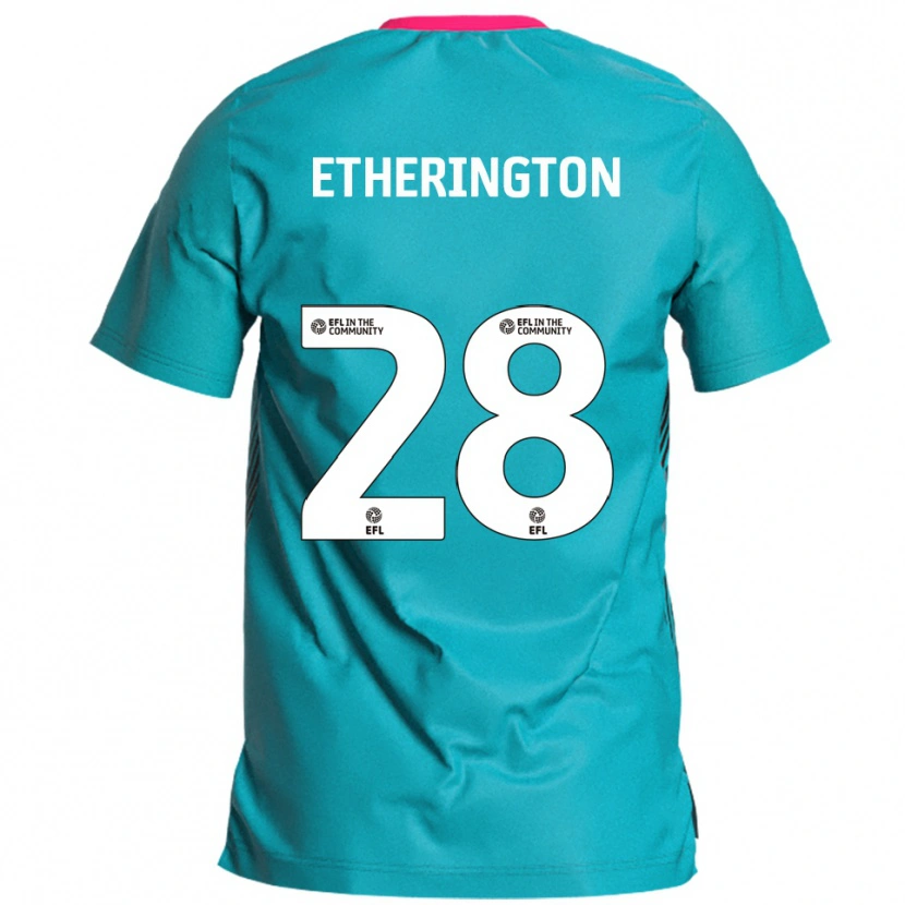 Danxen Kinderen Marcus Etherington #28 Hemelsblauw Roze Uitshirt Uittenue 2025/26 T-Shirt België