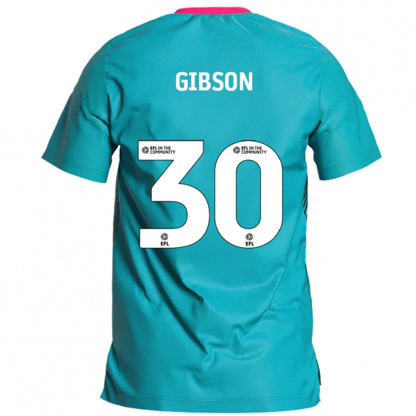 Danxen Kinderen Liam Gibson #30 Hemelsblauw Roze Uitshirt Uittenue 2025/26 T-Shirt België