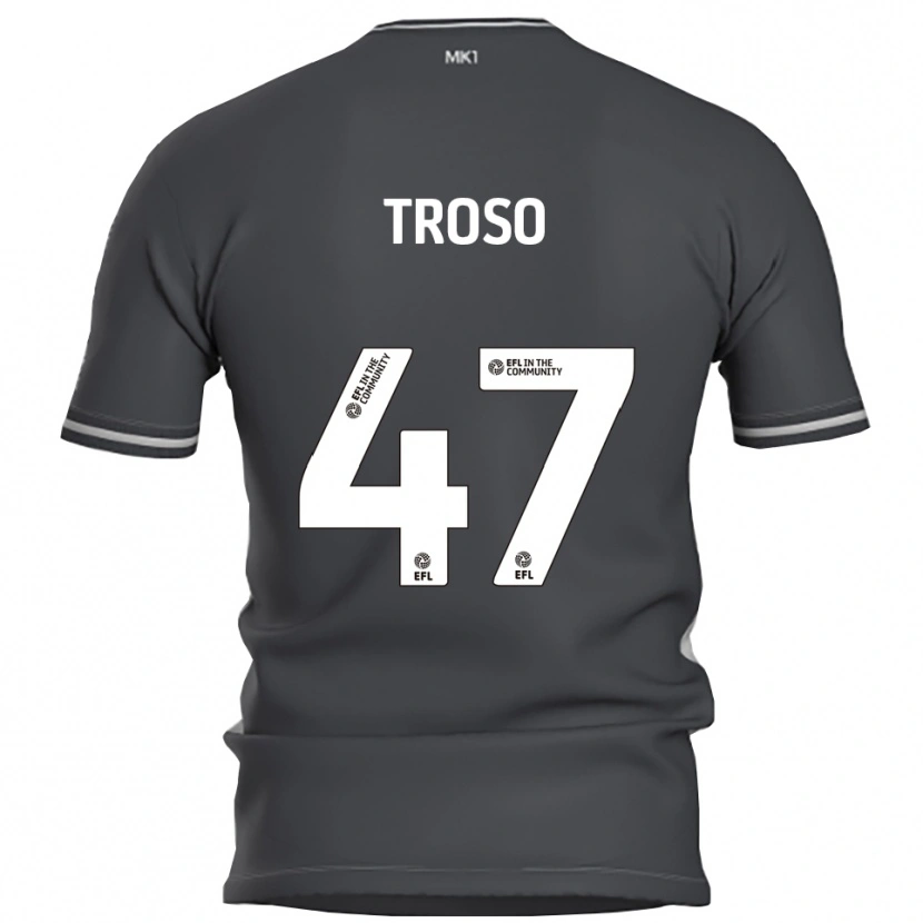 Danxen Kinderen Simone Troso #47 Grijs Zilver Uitshirt Uittenue 2025/26 T-Shirt België