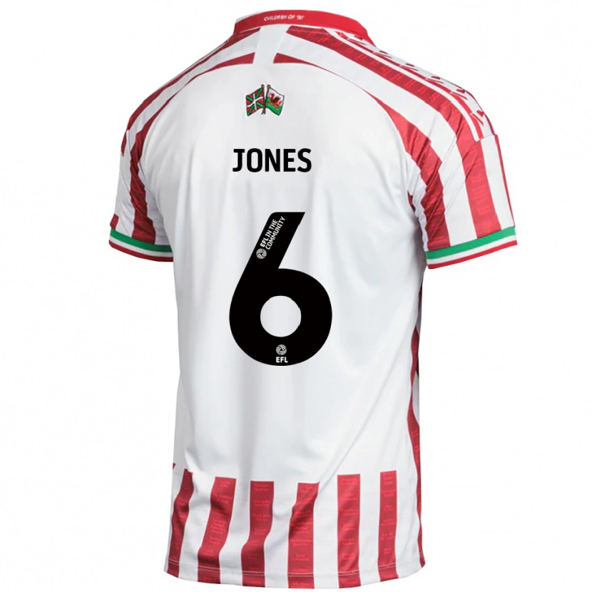 Danxen Kinderen George Jones #6 Rood Wit Uitshirt Uittenue 2025/26 T-Shirt België