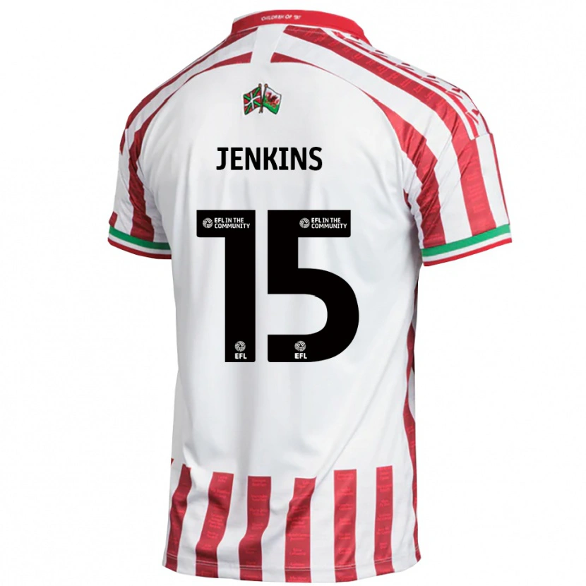 Danxen Kinderen Lee Jenkins #15 Rood Wit Uitshirt Uittenue 2025/26 T-Shirt België