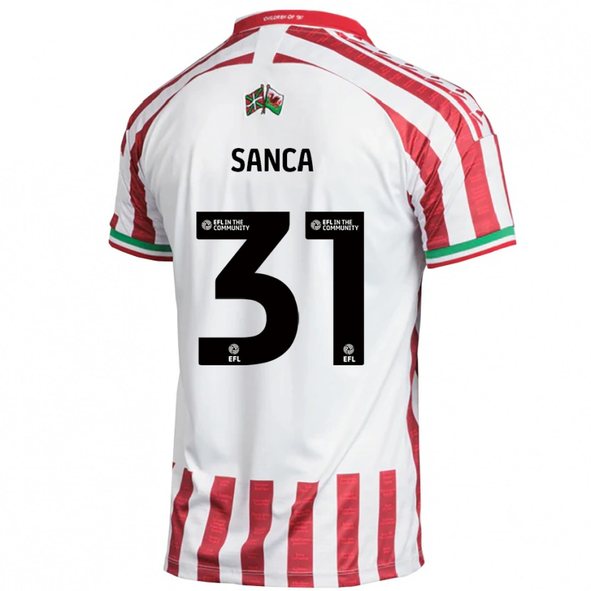 Danxen Kinderen Nelson Sanca #31 Rood Wit Uitshirt Uittenue 2025/26 T-Shirt België