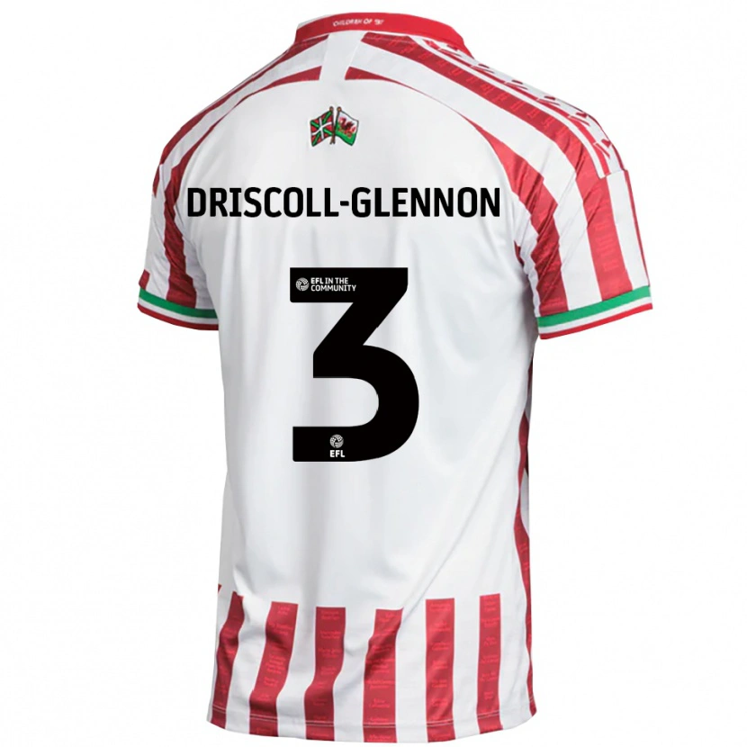 Danxen Kinderen Anthony Driscoll-Glennon #3 Rood Wit Uitshirt Uittenue 2025/26 T-Shirt België