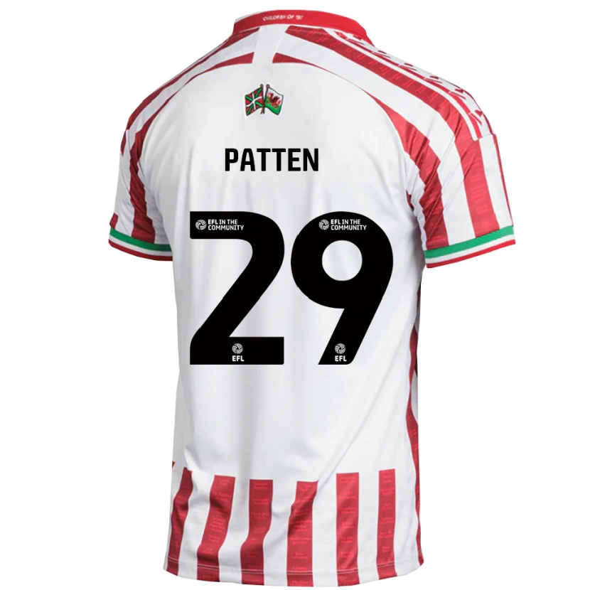 Danxen Kinderen Keenan Patten #29 Rood Wit Uitshirt Uittenue 2025/26 T-Shirt België